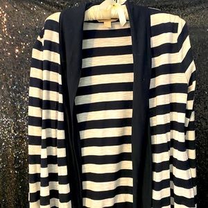 Banana Republic light striped cardigan.